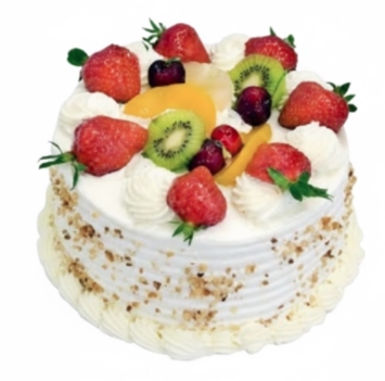 4 ile 6 kişilik karışık mevsim meyveli yaş pasta pasta