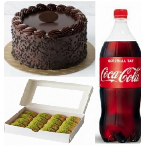 Avantajlı Fırsat Menüsü 4 Kişilik Yaş pasta - Fıstıklı Baklava menü pasta