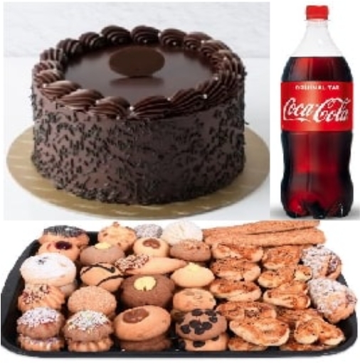 Avantajlı Fırsat Menüsü - 9-10 Kişilik Çikolatalı Yaş Pasta + Kuru Pasta pasta