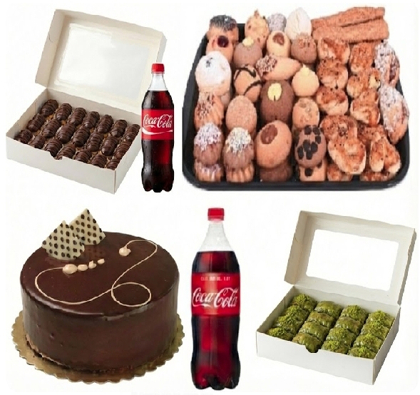 Ekler ve 2x1 Litre Kola Dahil 4-6 Kişilik Menü pasta