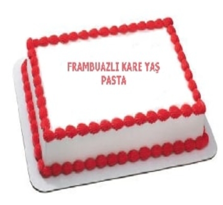 Şık ve Sade Tasarımlı 60 Kişilik Frambuazlı Pasta pasta